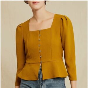 Amour Vert Chartreuse Nadja Upcycled Blouse - Size XS